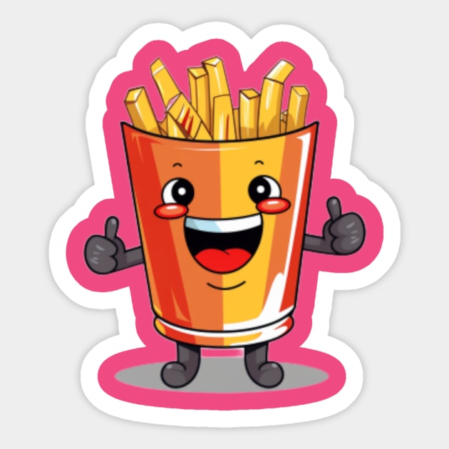 kawaii french fries T-Shirt cute potatofood Sticker by nonagobich